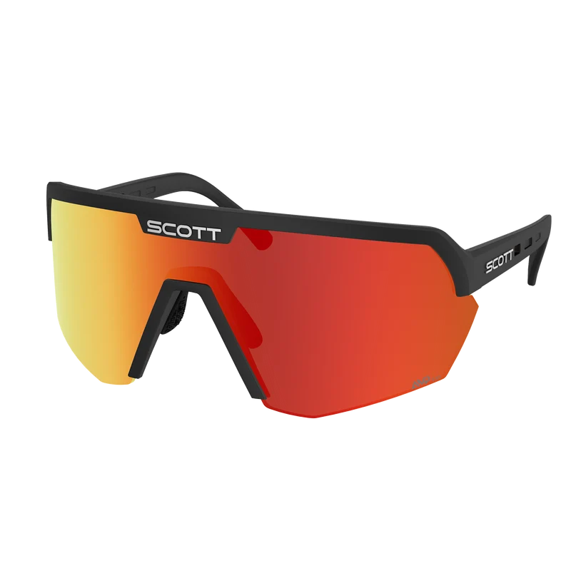 Occhiali Scott Sport Shield - Black Amp Red Chrome