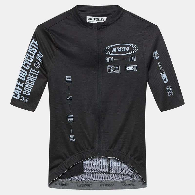 Maglia donna Cafe du Cycliste Eze - Nero
