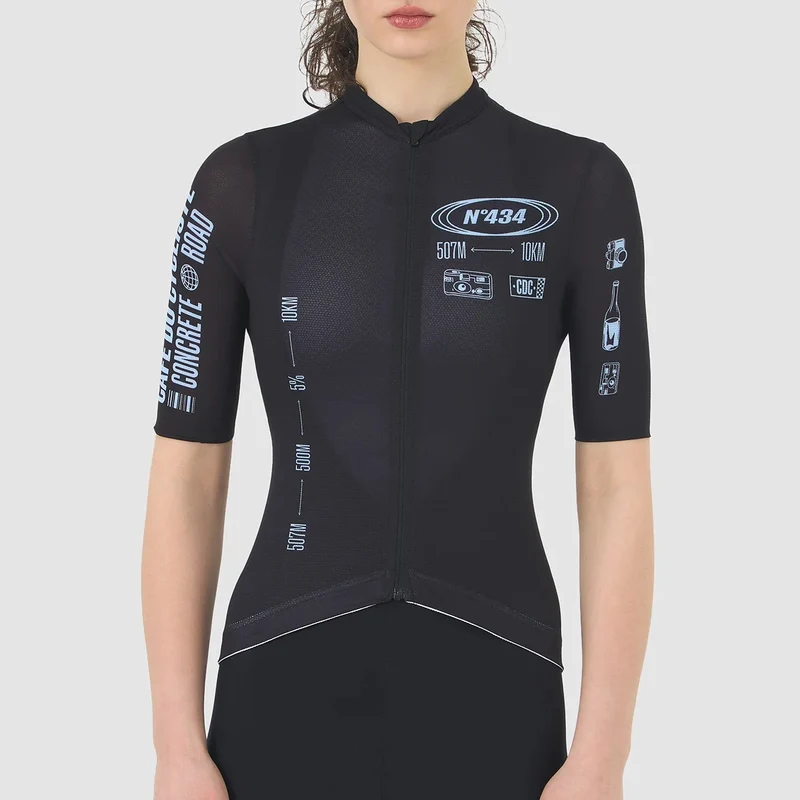 Maglia donna Cafe du Cycliste Eze - Nero