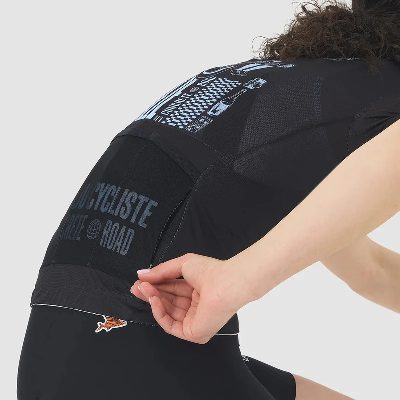 Maglia donna Cafe du Cycliste Eze - Nero