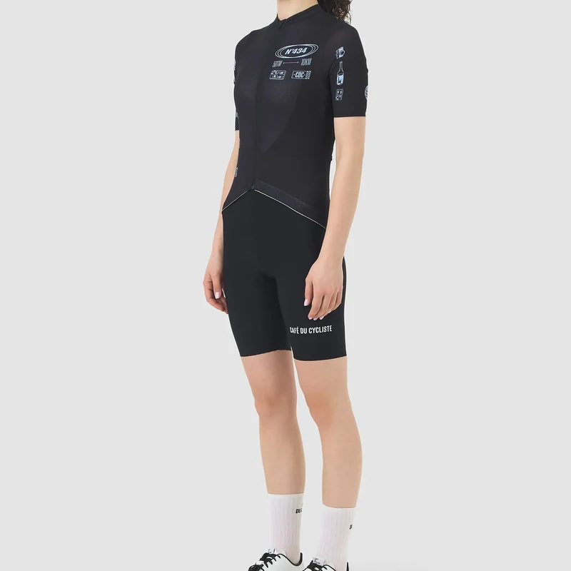 Maglia donna Cafe du Cycliste Eze - Nero