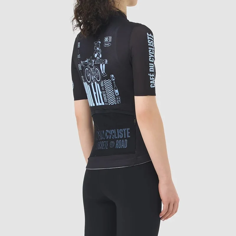 Maglia donna Cafe du Cycliste Eze - Nero