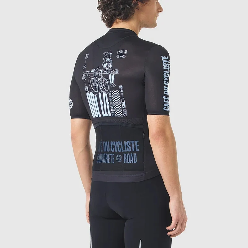 Maglia Cafe du Cycliste Eze - Nero