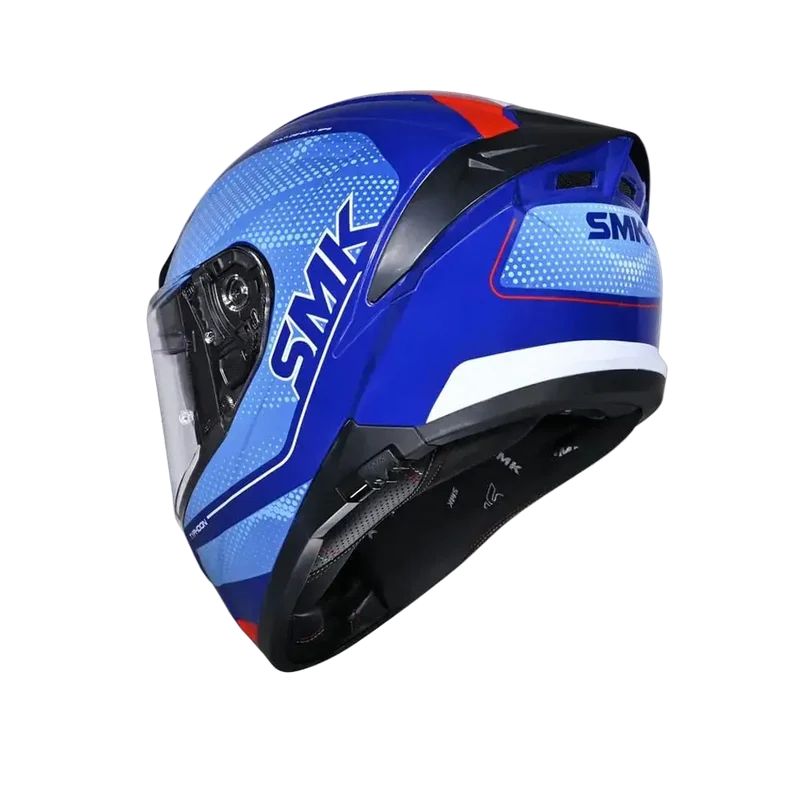 SMK TYPHOON MA553 INTEGRALI CASCHI DI MOTO OPACO BLU ROSSO BIANCO