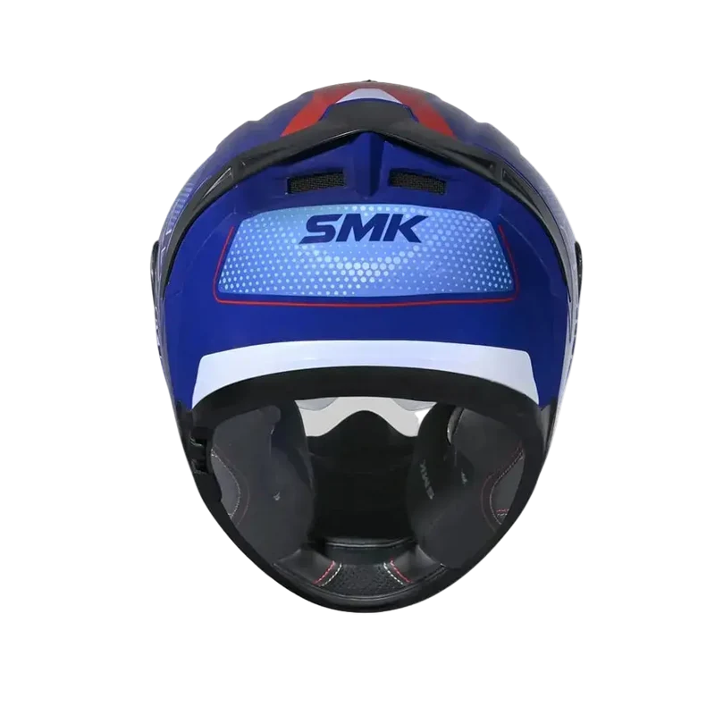 SMK TYPHOON MA553 INTEGRALI CASCHI DI MOTO OPACO BLU ROSSO BIANCO