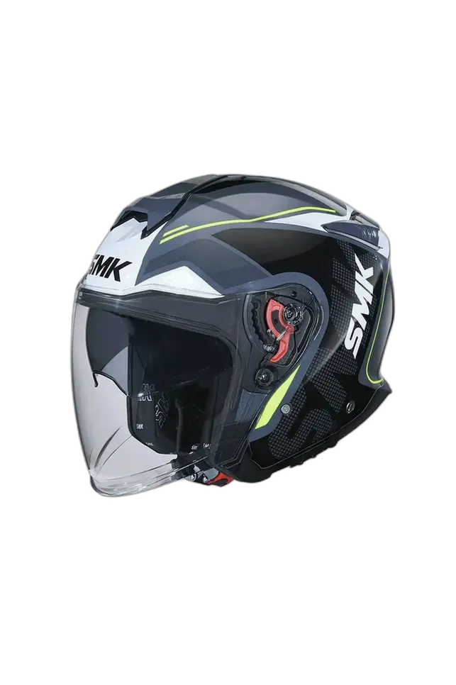 SMK GTJ ESCAPE MA213 JET CASCHI DI MOTO OPACO NERO BIANCO