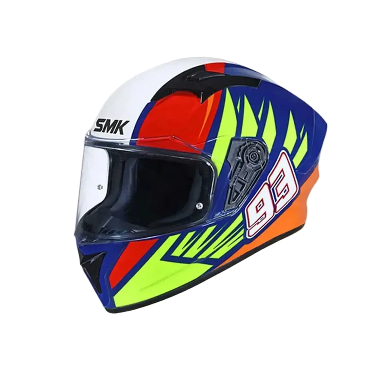 SMK STELLAR WINGS GL543 INTEGRALE CASCHI DI MOTO BIANCO ROSSO BLU GIALLO