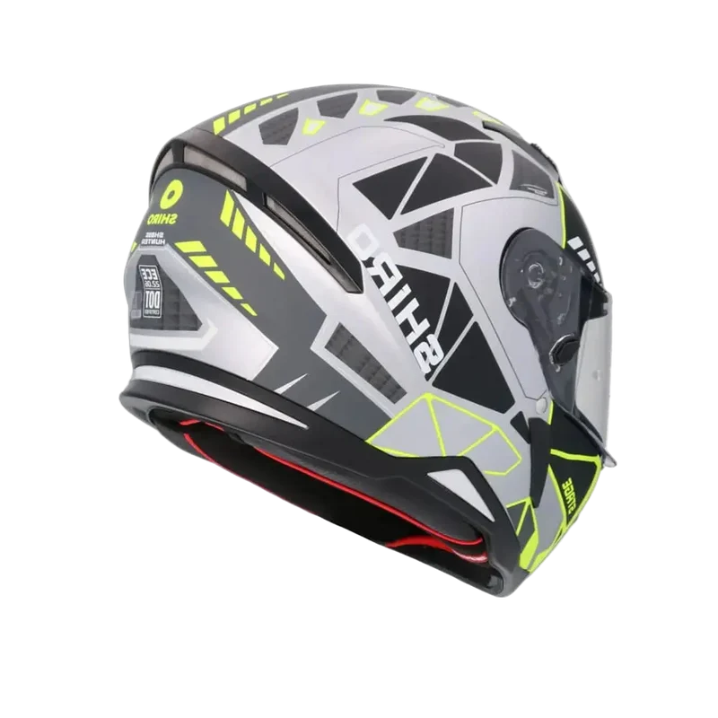 SHIRO HUNTER SH-890 EDGE CASCHI DI MOTO ARGENTO OPACO