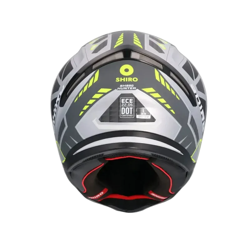 SHIRO HUNTER SH-890 EDGE CASCHI DI MOTO ARGENTO OPACO