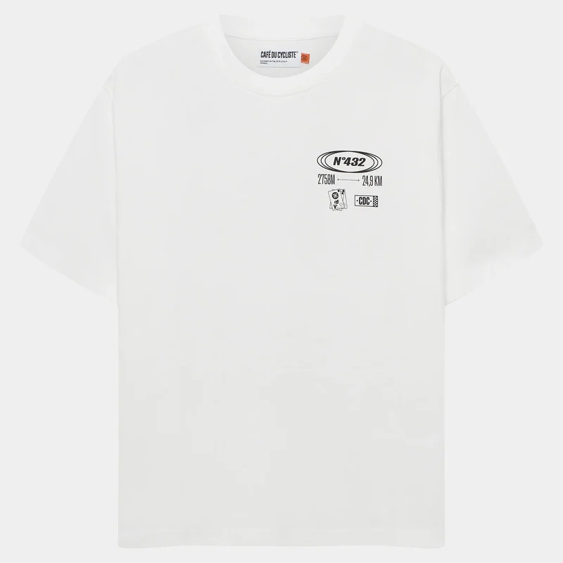 T-Shirt Cafe du Cycliste Col Stelvio - Bianco