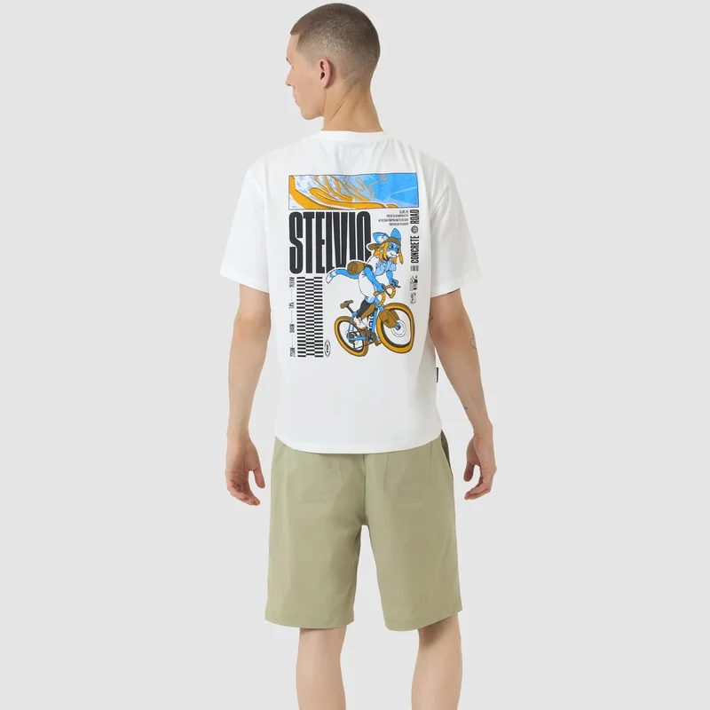 T-Shirt Cafe du Cycliste Col Stelvio - Bianco