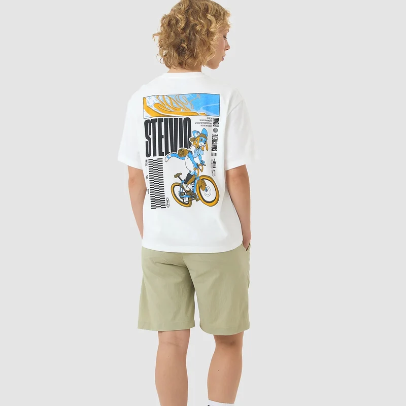 T-Shirt Cafe du Cycliste Col Stelvio - Bianco