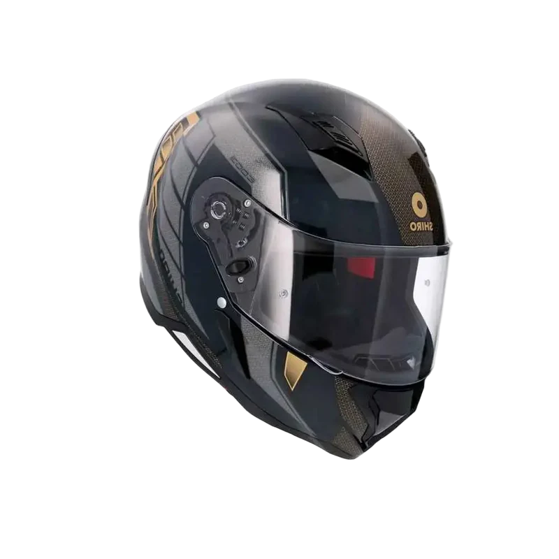SHIRO HUNTER SH-890 EDGE CASCHI DI MOTO NERO ORO