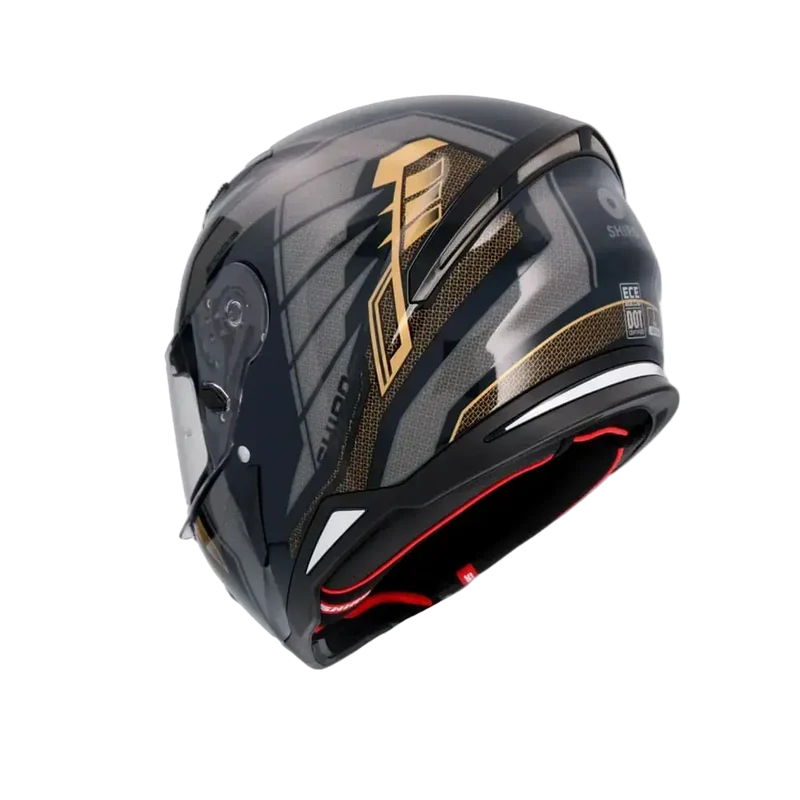 SHIRO HUNTER SH-890 EDGE CASCHI DI MOTO NERO ORO