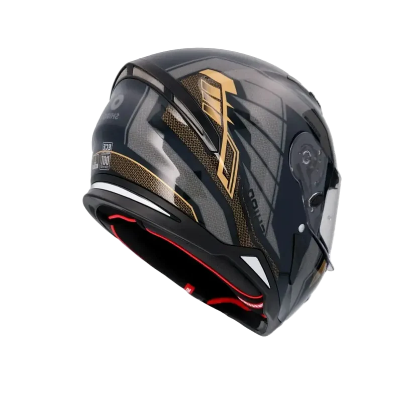SHIRO HUNTER SH-890 EDGE CASCHI DI MOTO NERO ORO