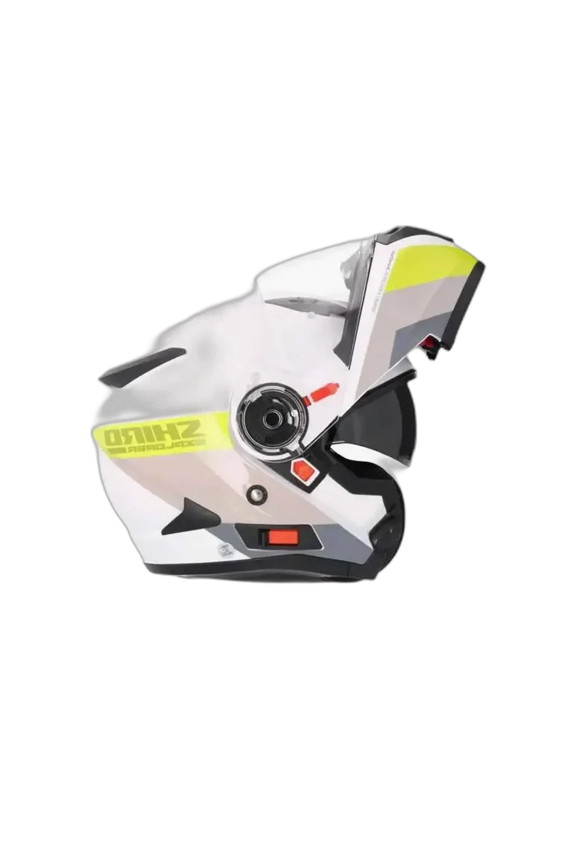 SHIRO EXPLORER MAVERICK MODULARI CASCHI DI MOTO BLANCO GRIGIO GIALLO