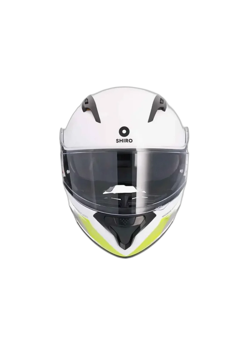 SHIRO EXPLORER MAVERICK MODULARI CASCHI DI MOTO BLANCO GRIGIO GIALLO
