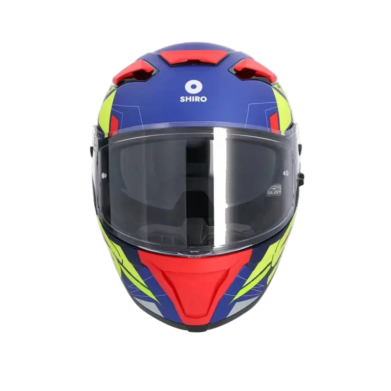 SHIRO ALPHA UPGRADE CASCHI DI MOTO BLU SCURO OPACO