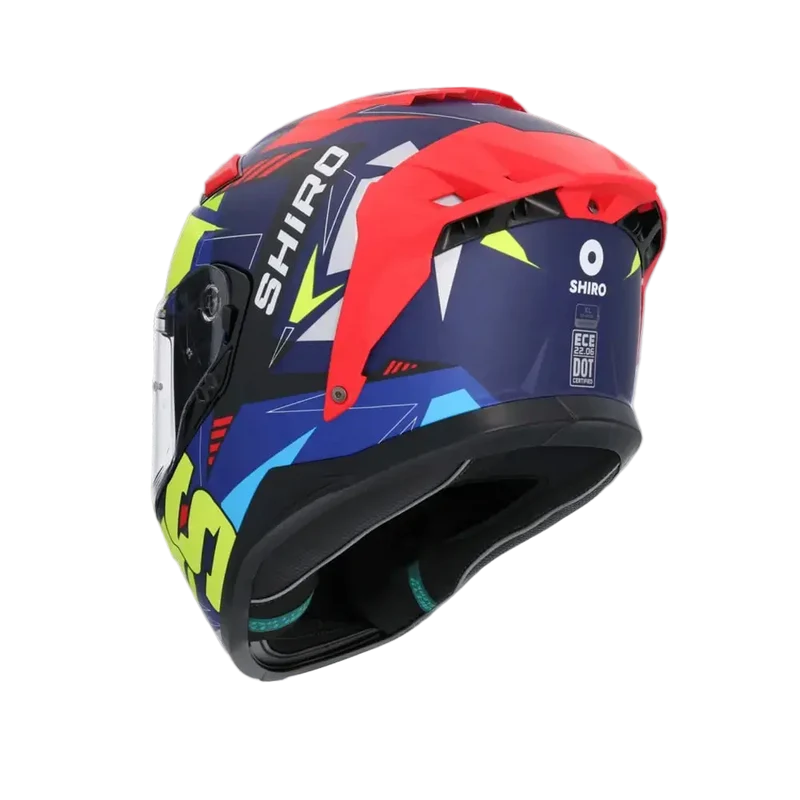 SHIRO ALPHA UPGRADE CASCHI DI MOTO BLU SCURO OPACO