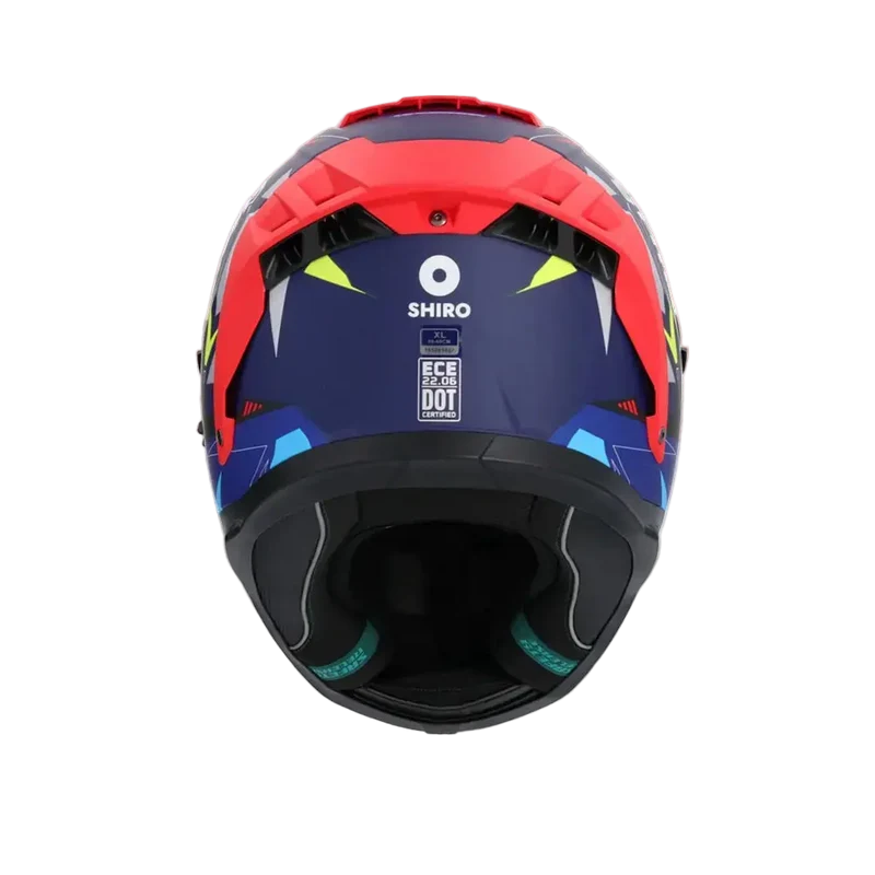 SHIRO ALPHA UPGRADE CASCHI DI MOTO BLU SCURO OPACO