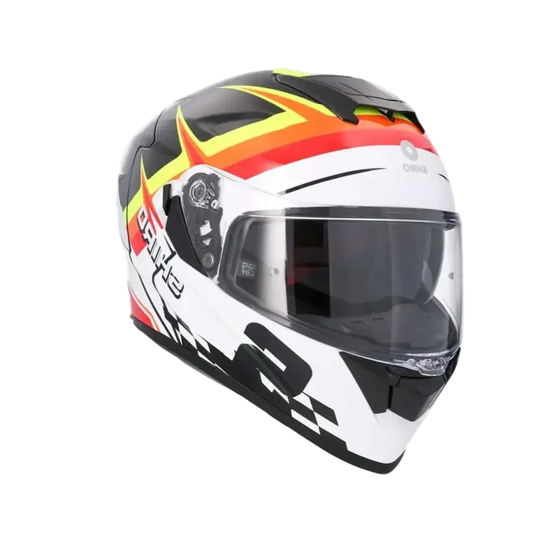 SHIRO RAPTOR PEGASUS INTEGRALI CASCHI DI MOTO BIANCO NERO GIALLO ROSSO