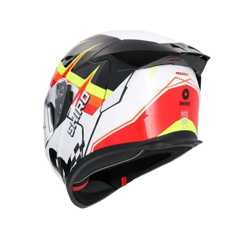 SHIRO RAPTOR PEGASUS INTEGRALI CASCHI DI MOTO BIANCO NERO GIALLO ROSSO