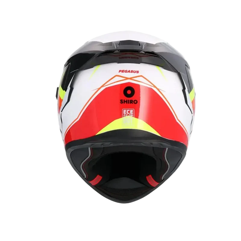 SHIRO RAPTOR PEGASUS INTEGRALI CASCHI DI MOTO BIANCO NERO GIALLO ROSSO