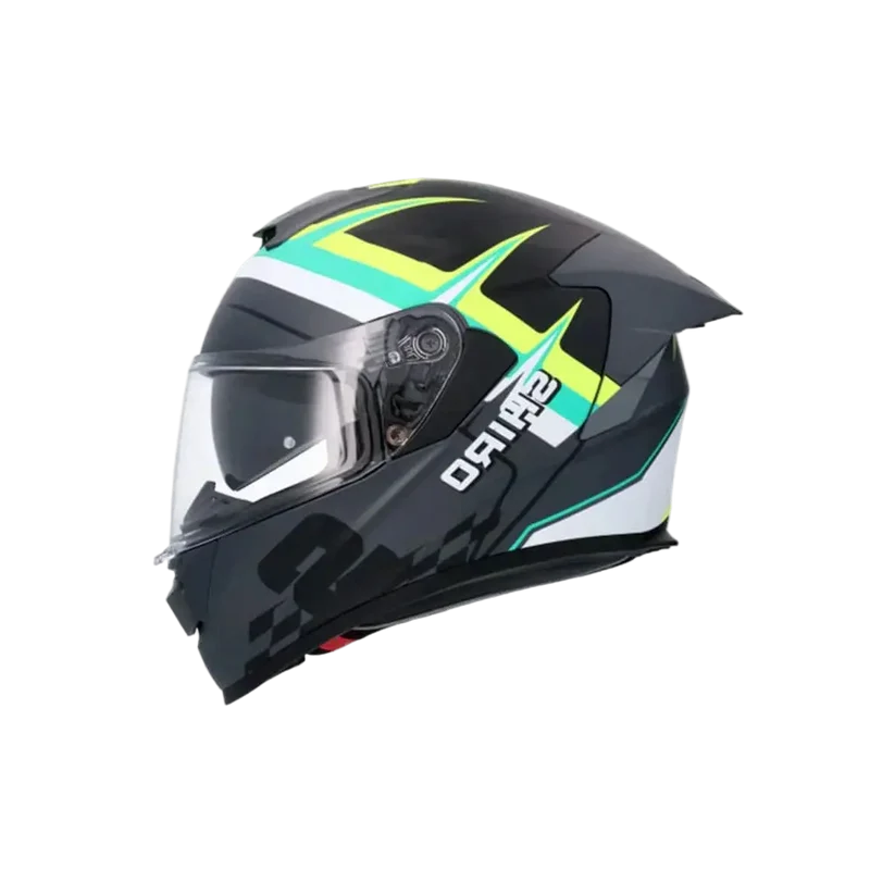SHIRO RAPTOR PEGASUS INTEGRALI CASCHI DI MOTO OPACO NERO VERDE GIALLO