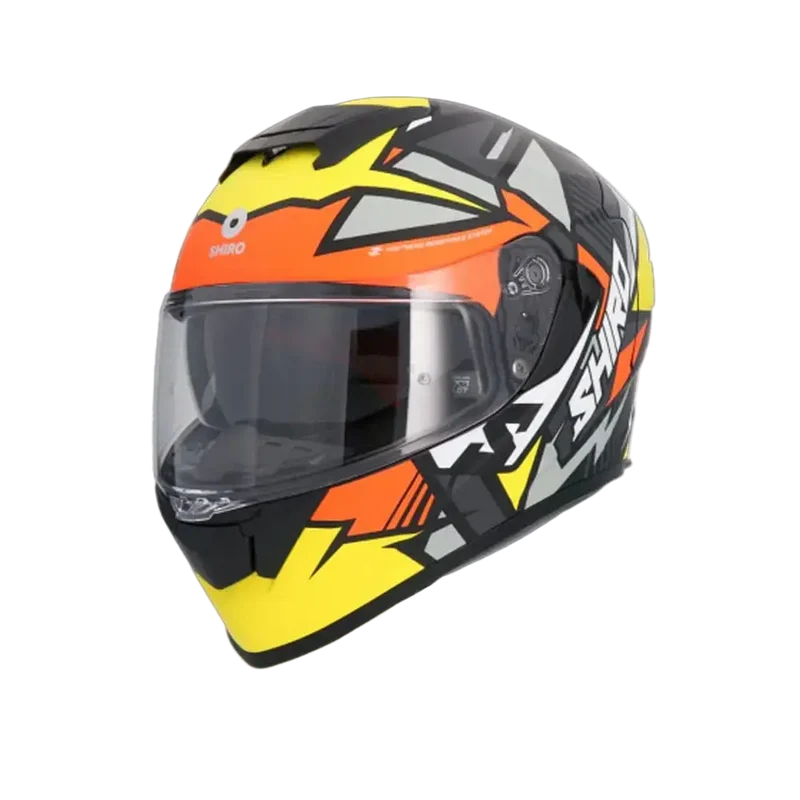 SHIRO RAPTOR CHASE CASCHI DI MOTO GIALLO ROSSO OPACO