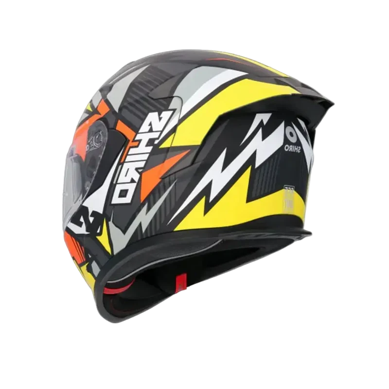 SHIRO RAPTOR CHASE CASCHI DI MOTO GIALLO ROSSO OPACO