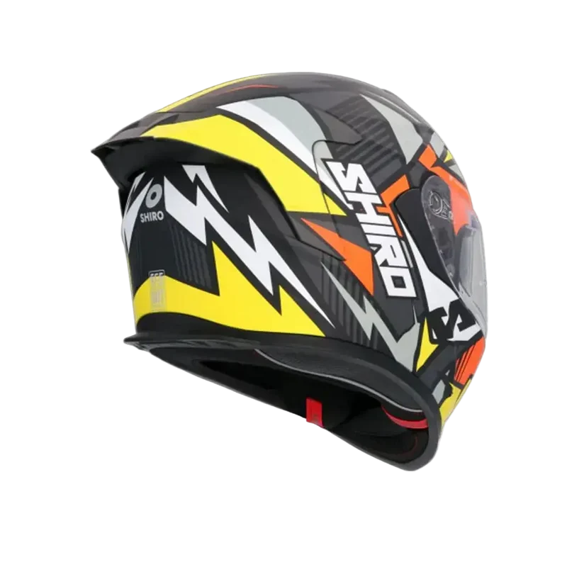 SHIRO RAPTOR CHASE CASCHI DI MOTO GIALLO ROSSO OPACO