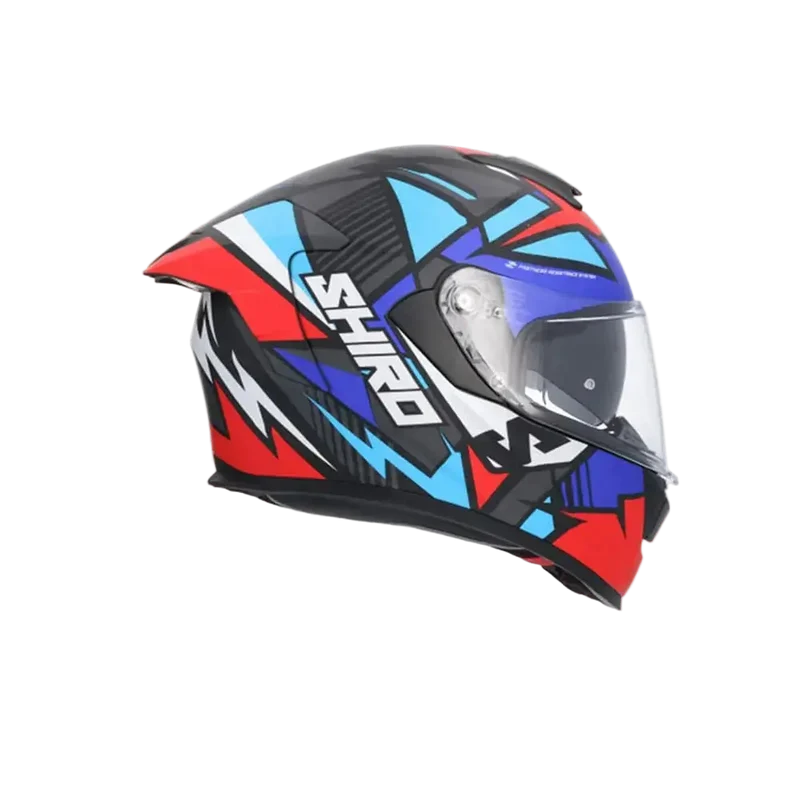SHIRO RAPTOR CHASE CASCHI DI MOTO ROSSO BLU OPACO