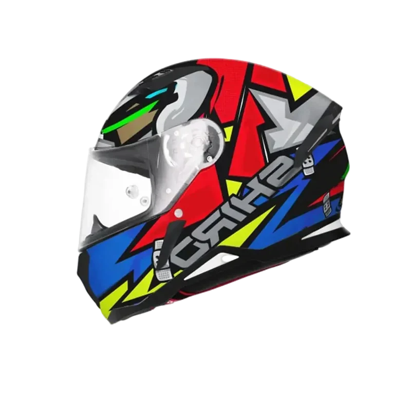SHIRO HUNTER RACCOON INTEGRALI CASCHI DI MOTO ROSSO BLU GRIGIO