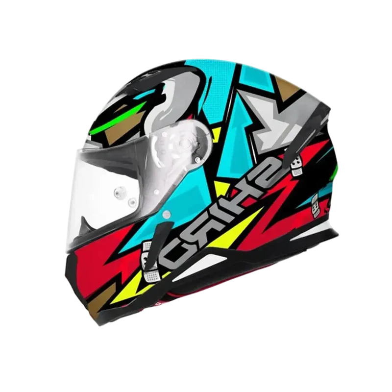 SHIRO HUNTER RACCOON INTEGRALI CASCHI DI MOTO OPACO BLU ROSSO MARRONE