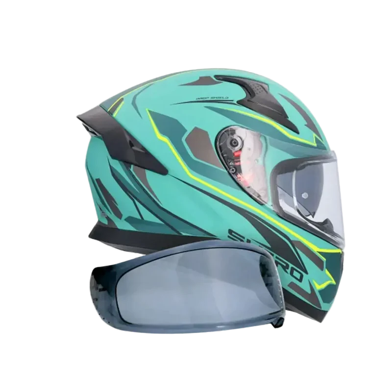 SHIRO KATANA SHARP INTEGRALI CASCHI DI MOTO OPACO VERDE