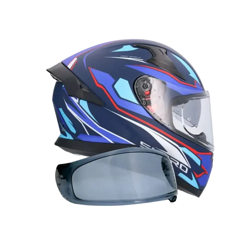 SHIRO KATANA SHARP INTEGRALI CASCHI DI MOTO OPACO BLU