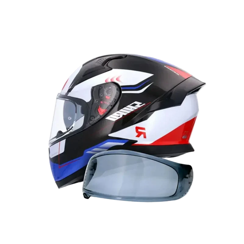 SHIRO KATANA INTEGRALI CASCHI DI MOTO NERO BIANCO BLU