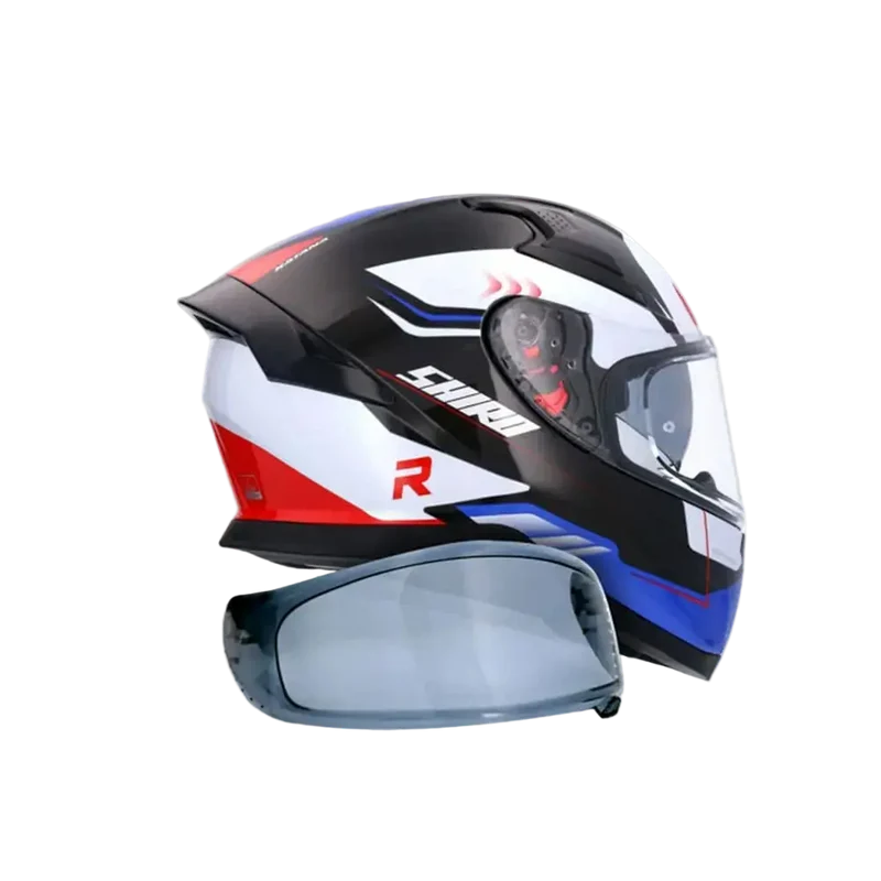 SHIRO KATANA INTEGRALI CASCHI DI MOTO NERO BIANCO BLU