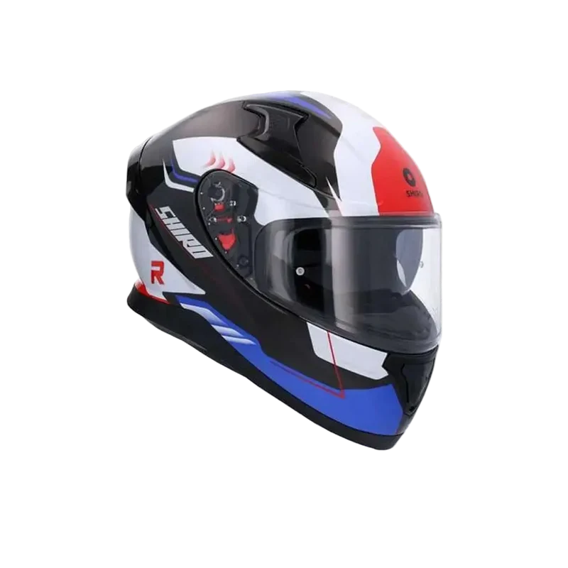 SHIRO KATANA INTEGRALI CASCHI DI MOTO NERO BIANCO BLU