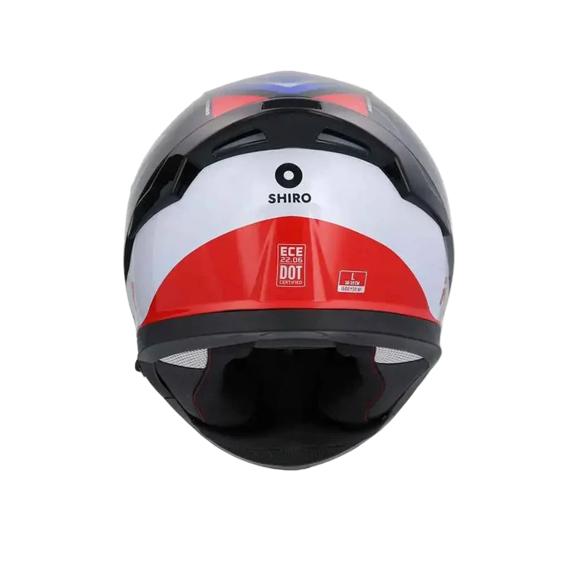 SHIRO KATANA INTEGRALI CASCHI DI MOTO NERO BIANCO BLU