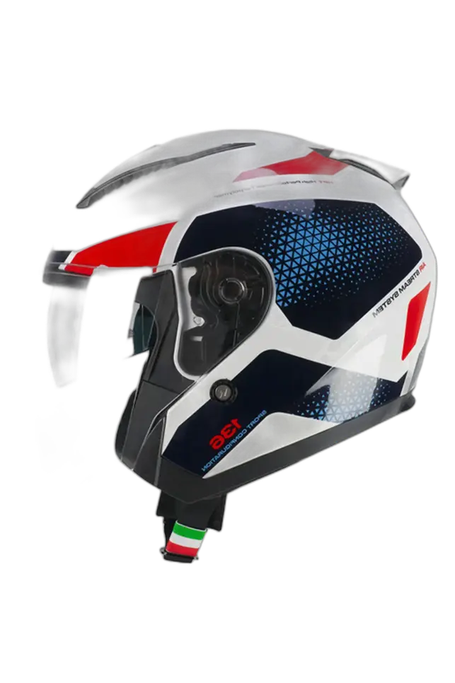 CGM 136G DNA GALAXY MOTO JET CASCHI DI MOTO BIANCO AZZURRO