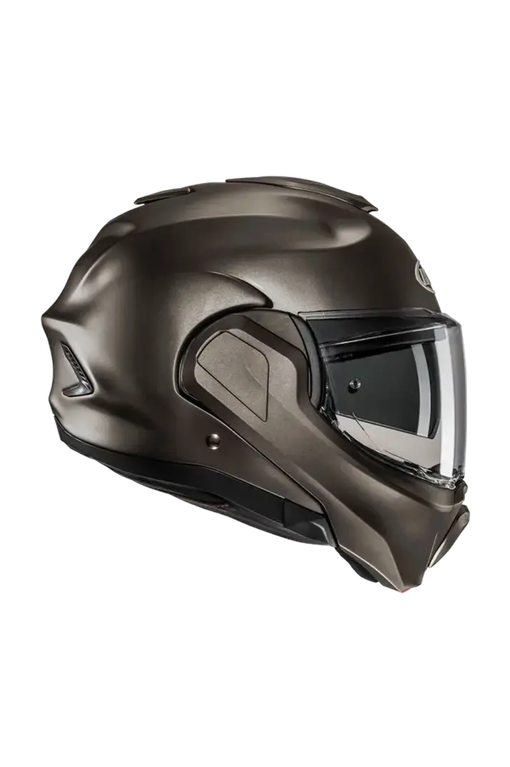 HJC F100 UNI MODULARE SPORTIVO DA TURISMO CASCHI DI MOTO TITANIO SEMI OPACO
