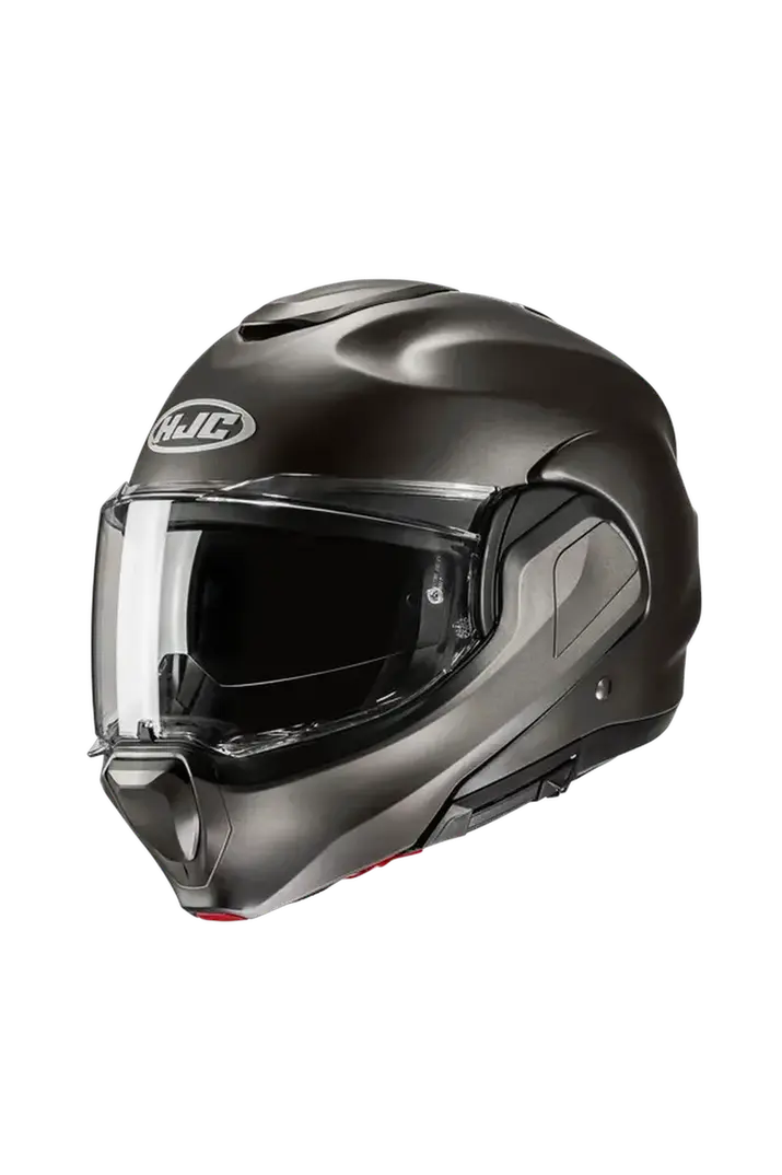 HJC F100 UNI MODULARE SPORTIVO DA TURISMO CASCHI DI MOTO TITANIO SEMI OPACO
