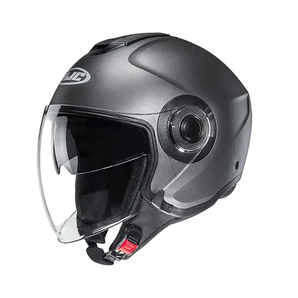 HJC I40N UNI JET APERTO PER SCOOTER CASCHI DI MOTO TITANIO SEMI OPACO