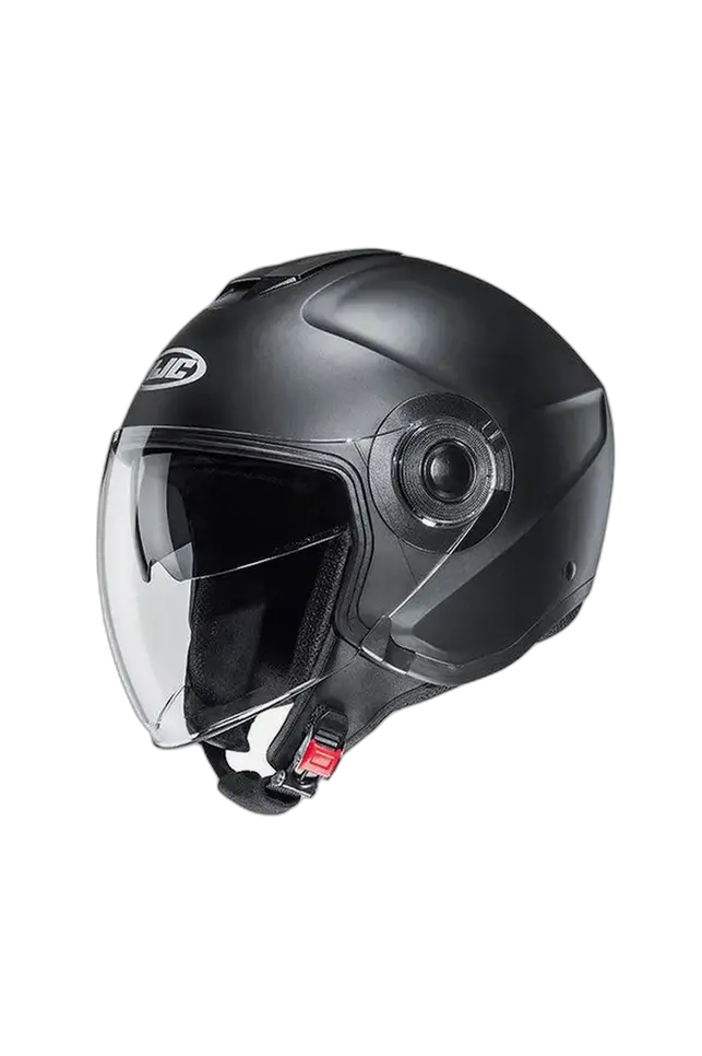 HJC I40N UNI JET APERTO PER SCOOTER CASCHI DI MOTO NERO SEMI OPACO
