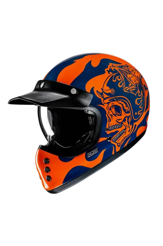 HJC V60 FLAME MC27 INTEGRALE CASCHI DI MOTO STILE VINTAGE