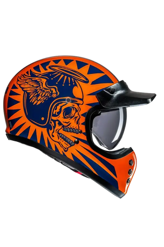 HJC V60 FLAME MC27 INTEGRALE CASCHI DI MOTO STILE VINTAGE