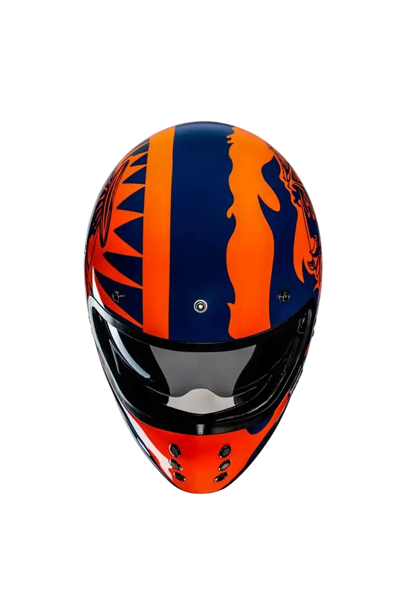 HJC V60 FLAME MC27 INTEGRALE CASCHI DI MOTO STILE VINTAGE