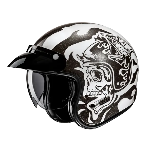 HJC V31 FLAME MC5 CASCHI DI MOTO APERTI STILE RETRÒ PER