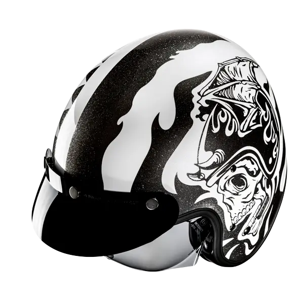 HJC V31 FLAME MC5 CASCHI DI MOTO APERTI STILE RETRÒ PER